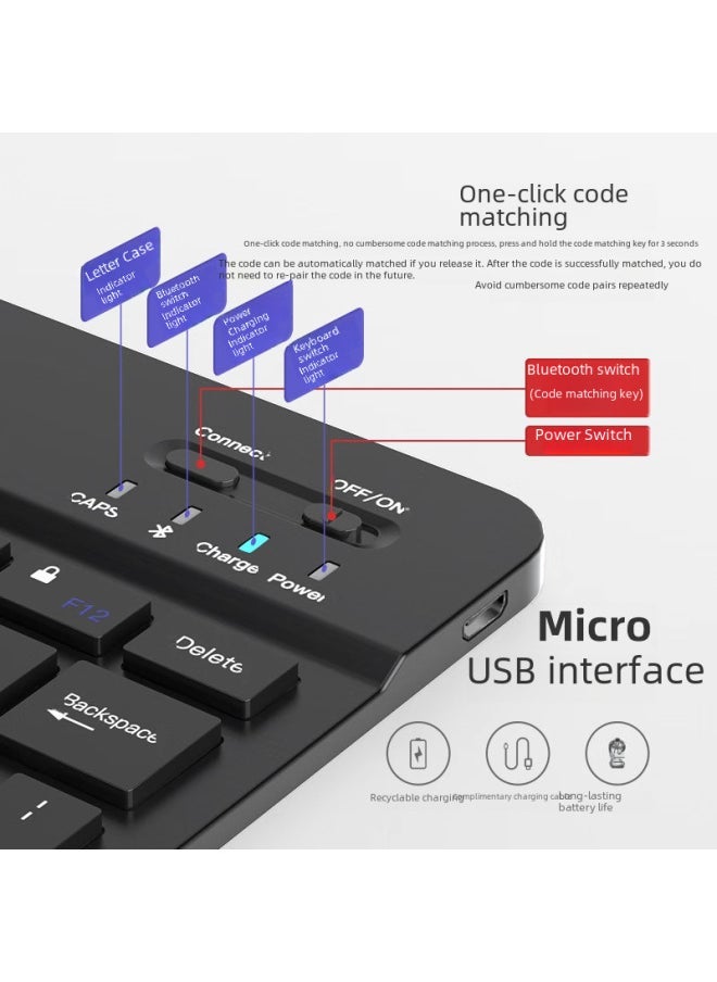 Bluetooth Keyboard Mouse Charging Set Silent Wireless Keyboard For Ipad Huawei Tablet Mobile Phone Digital Computer Accessories-Color:Single-mode Bluetooth Mouse (battery)-Product Type:Qingshan Dai - Image 5
